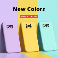 Poco X3 Pro Pocox3 Pro Case kwadratowy płynny silikonowy aparat osłona obiektywu miękka pokrywa dla Xiaomi Poco X3 X 3 Pro NFC gt Pocox3 Pro 5